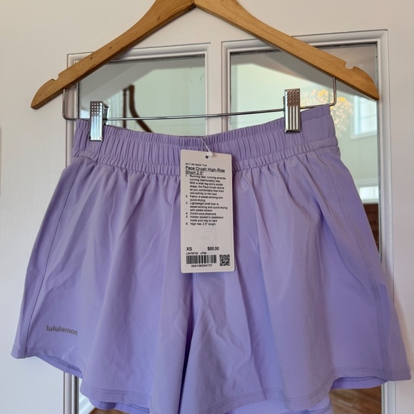 NWT Lululemon Pace Crush High-Rise Short 2.5", Lavender Frost, Size XS - Picture 8 of 8